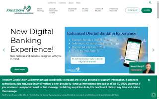 Freedom Credit Union of Ludlow website