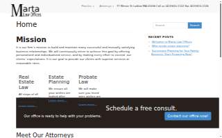 Marta Law Offices website