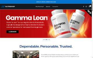 Nutrishop Fitchburg website