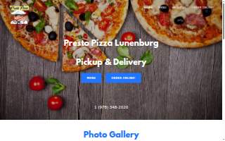 Presto Pizza website