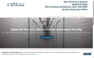 Clocktower Self-Storage website