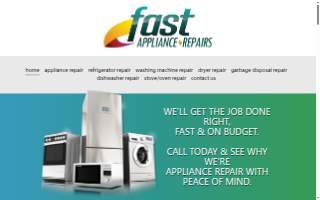 Fast Appliance Repairs website