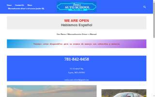 Sonia's Auto School website
