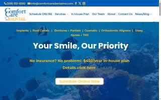 Comfort Care Dental PLLC website