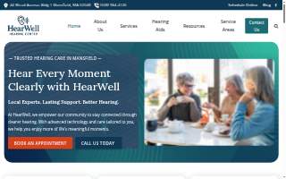 HearWell Hearing Center website