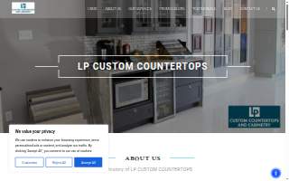 LP Custom Countertops & Cabinetry website