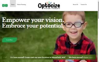 Optocize Vision Therapy website