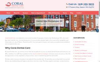 Coral Dental Care - Salem Dentist website