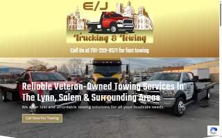 E/J Trucking & Towing website