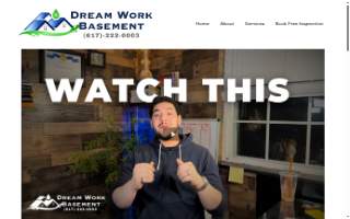 Dream Work Basement Waterproofing & Crack Repair website