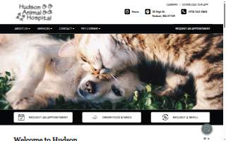 Hudson Animal Hospital of Marlborough website