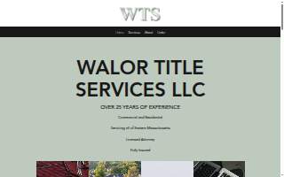 Walor Title Services LLC of Marlborough website