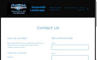 Oceanside Landscape website