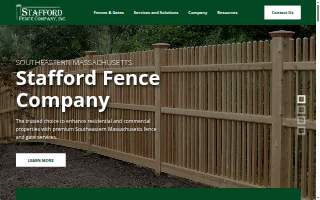 Stafford Fence Company Inc. of Marshfield website