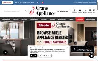 Crane Appliance website