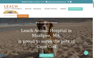 Leach Animal Hospital website