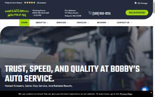 Bobby's Auto Services website