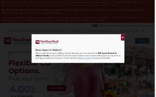 Needham Bank website