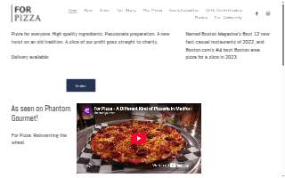 For Pizza website