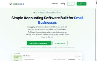 ProfitBooks | Bookkeeping & Financial Reporting website