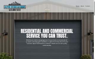 Alpine Garage Door Repair Bellingham Co. website