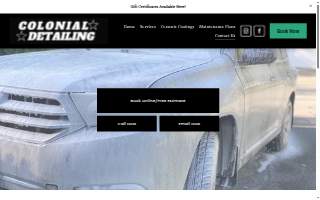 Colonial Detailing - Mobile Detailing website