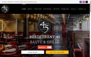 Restaurant 45 website