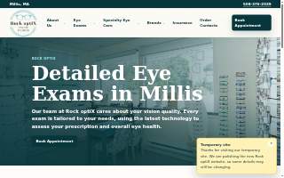 Rock optiX by Dr Hrach Optometrist Millis of Medway website