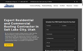 Brady Roofing website