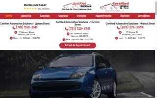 Certified Automotive Solutions website