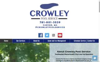 Crowley Pool Service website