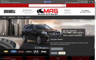 Melrose Auto Gallery website