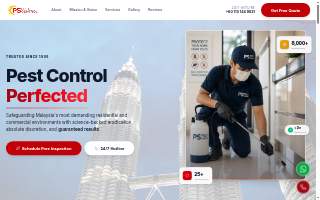 P & S Pest Control website