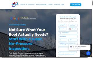Peak Quality Roofing website