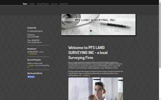 PFS Land Surveying of Melrose website