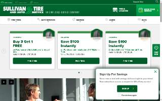 Sullivan Tire & Auto Service website