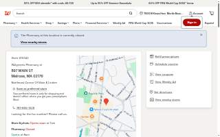 Walgreens Pharmacy of Melrose website