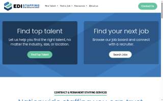 EDI Staffing of Middleborough website