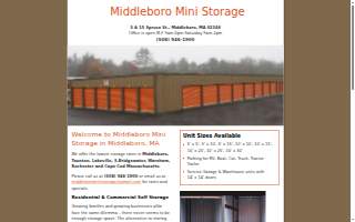 Middleboro Mini Storage website