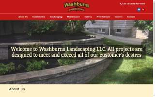 Washburns Landscaping website