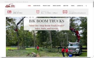 BIK Boom Trucks website