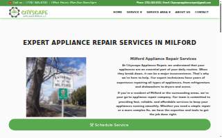 Cityscape Appliance Repair of Milford website