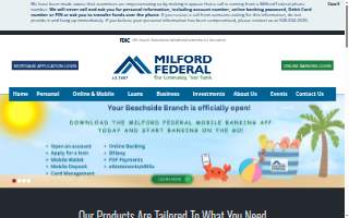 Milford Federal Bank website
