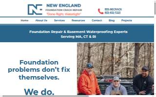 New England Foundation Crack Repair of Milford website