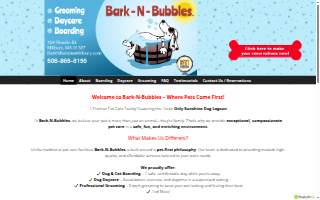 Bark N Bubbles website