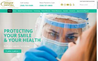 Unique Dental of Worcester website