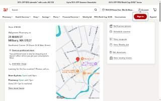 Walgreens Pharmacy of Millbury website