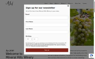 Mineral Hills Winery at Godard's Red Hen Farm, LLC of Milton website
