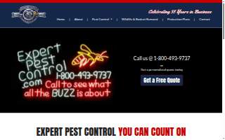Expert Pest Control website