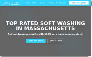 Holy Suds Pressure Washing of Natick website